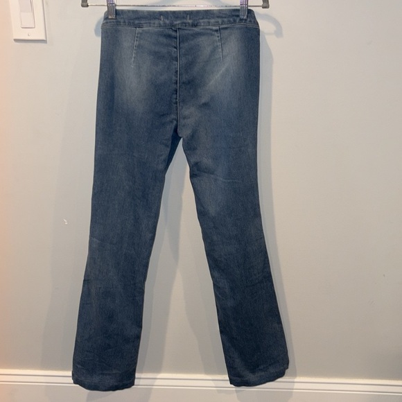 Free People Flare Split Hem Jeans Size 27 Medium Wash - Picture 10 of 16